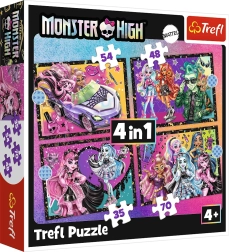 Puzzle 4-in-1 MONSTER HIGH Electrifying Day