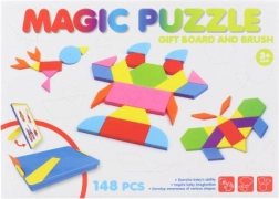 Magnetické pěnové tangramy v plastové krabičce