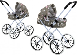 Doll Stroller Stars and Clouds Gray