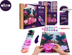 Okto paint by numbers and 3D modeling – Hummingbirds in Love 30 × 40 cm