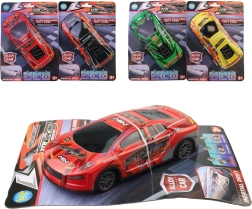 Metal racing toy car with inertia drive for kids 3+