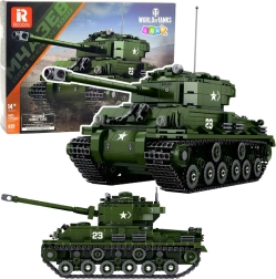 Set di costruzione carro armato Sherman M4A3E8 in scala 1:30, 839 pezzi