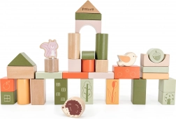 Wooden Building Blocks POLARB – Animals, Montessori, 50 pcs