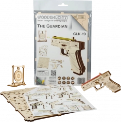 WOODEN 3D Puzzle Gun WOODEN CITY Guardian GLK-19