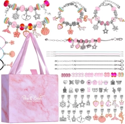 Kreativní sada na výrobu náramků s přívěsky a korálky