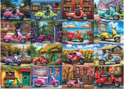 EUROGRAPHICS Puzzle – 16 Scooters, 1000 Pieces