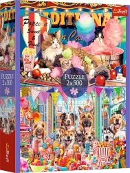 Puzzle 2x500 – Furry Friends TREFL