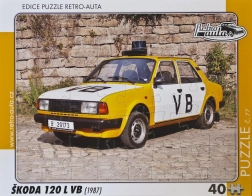 Puzzle RETRO-AUTA ŠKODA 120 L VB (1987) – 40 dielikov