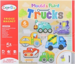 Izdelava magnetov – ustvarjalni set gradbena vozila