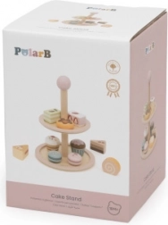 Alzata a piani in legno con pasticcini