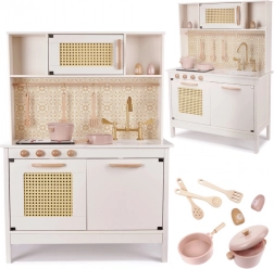 Cucina giocattolo in legno MDF retro boho 100 cm con accessori