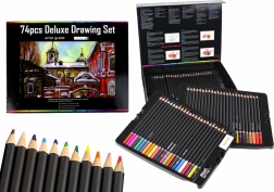 Risarski komplet v magnetni škatli, 74 kosov