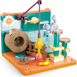 Sluban Mini Construction Fisherman's Corner with Cat