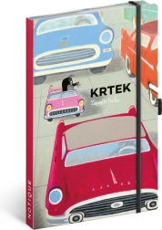 Beležnica Krtek in avtomobilček, črtasta 13 × 21 cm