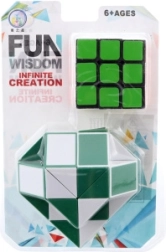 cubo pieghevole e rompicapo a forma di cuore, set da 2 pezzi