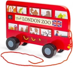 Drewniany londyński autobus na sznurek Bigjigs Toys