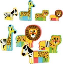 vilac drvene magnetne puzzle veseli safari