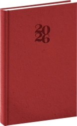 Daily Diary Essenza 2026, Cherry Color, 15 x 21 cm