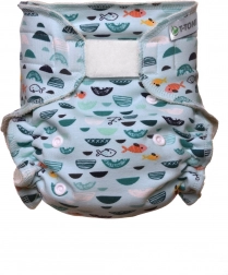 T-TOMI Couche culotte - set à langer à scratch Green Sea