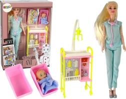 Liječnica lutka s dugom kosom i dodacima