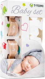 Baby set T-TOMI – béžové hvězdy