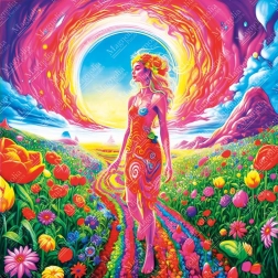 Flower Path Puzzle 1023 Pieces