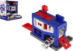 Politiets parkeringsgarage med bil