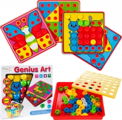 Mosaico con bottoni coccinella