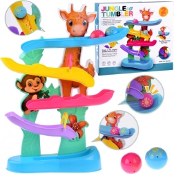 Colorful Jungle Marble Run with Animal Sounds