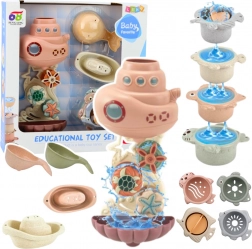 Igrače za kopel Podmornica Lončki s priseski 9 kos