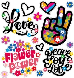 Opstrijkbare sticker Bloemenkracht kleine vel