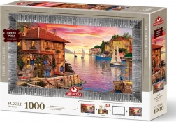 Puzzle con cornice e colla Porto Mediterraneo 1000 pezzi