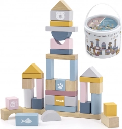 Viga PolarB wooden building blocks - 60 pieces