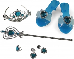 Set principessa – scarpette azzurre e accessori per travestimenti