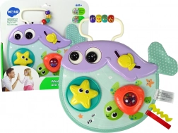 Balena interattiva per neonati – sonaglino e giocattolo didattico