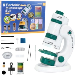 Microscopio educativo portatile per bambini 2in1 60x/180x con accessori