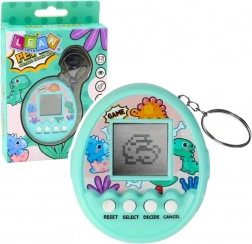 Tamagotchi Pet Egg keychain – electronic game for kids, turquoise