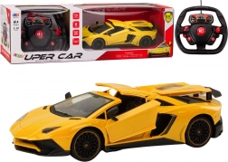 Auto RC da Corsa 1:12 Giallo con Porte Apribili
