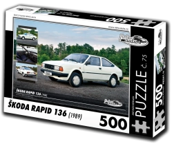 Puzzle Retro Cars Škoda Rapid 136 (1988) – 500 pieces