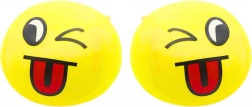 Miękka piłeczka Emoji żółta 9 cm