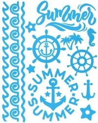 Iron-on patches with nautical theme – large sheet 20 × 30 cm