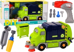 Cartoon DIY Garbage Truck to Assemble – Blue