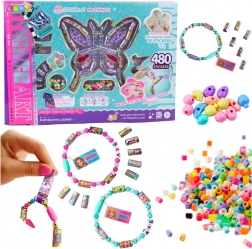 kreativni set za izradu nakita i dekoracija sa samoljepljivim naljepnicama i perlicama, 480 kom