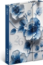 Notique týdenní magnetický diář Porcelánový květ 2026