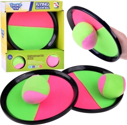 Catch and Throw Velcro Set – 2 Paddles and 2 Balls for Outdoor Fun