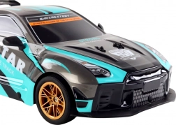 Large RC sports car 1:10 turquoise-black