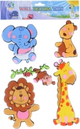 Adhesive Foam Wall Decorations – Animals for Kids’ Room