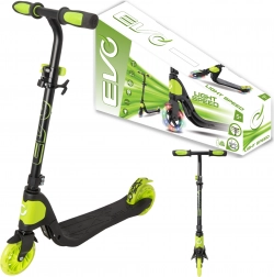 Evo monopattino pieghevole per bambini Light Speed nero-lime con ruote luminose