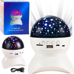 3-in-1 Night Star Projector with Bluetooth Speaker, LED, white
