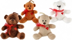Plush Teddy Bear with Bow and Heart 12 cm